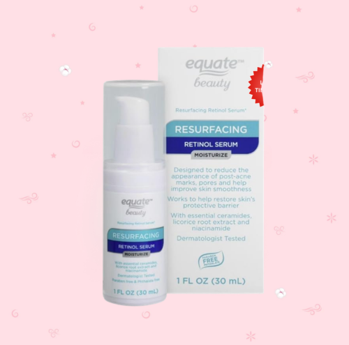 Equate Beauty Resurfacing Retinol Serum, Moisturize, with Ceramides and Niacinamide, 1 FL OZ