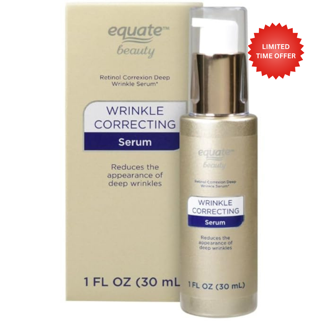 Equate Beauty Retinol Correxion Deep Wrinkle Correcting Serum, 1 fl oz (30 mL), Anti-Aging, Paraben-Free