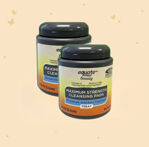 Equate Beauty Maximum Strength Cleansing Pads, 2% Salicylic Acid Acne Treatment, 90 Pads
